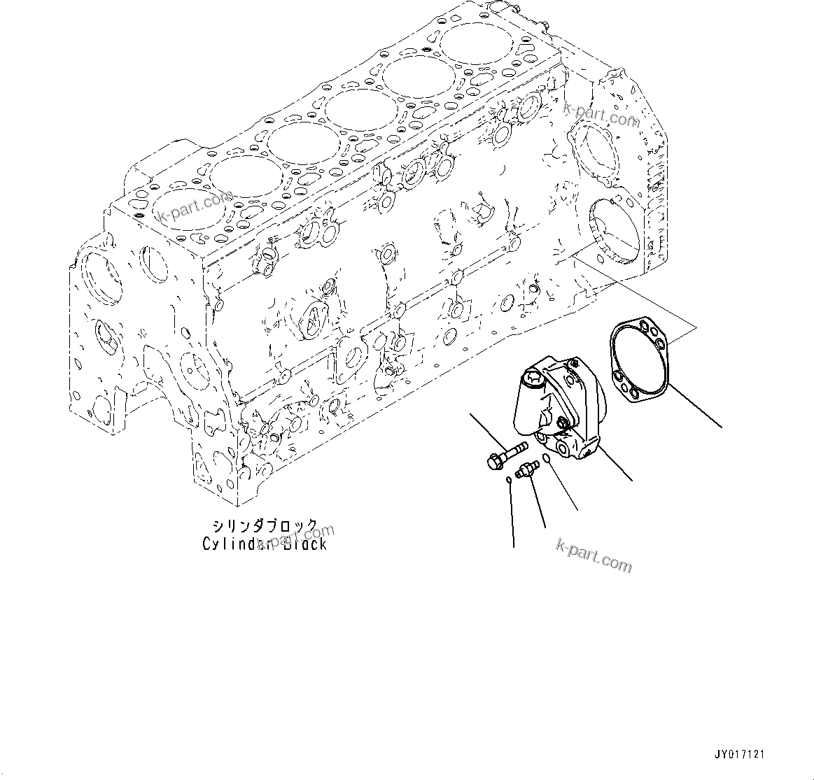 Komatsu parts book diagram for SAA6D107E-3B S/N 22347036-UP (For PC290LC-11E0): HYDRAULIC PUMP