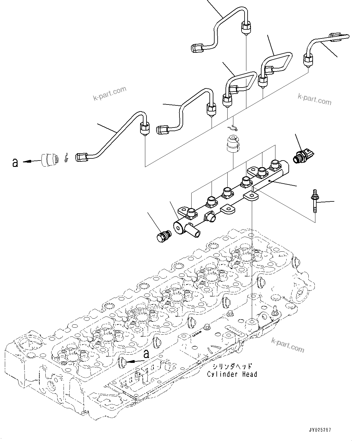 Komatsu parts book diagram for SAA6D107E-3B S/N 22347036-UP (For PC290LC-11E0): PARTS PERFORMANCE, COMMON RAIL