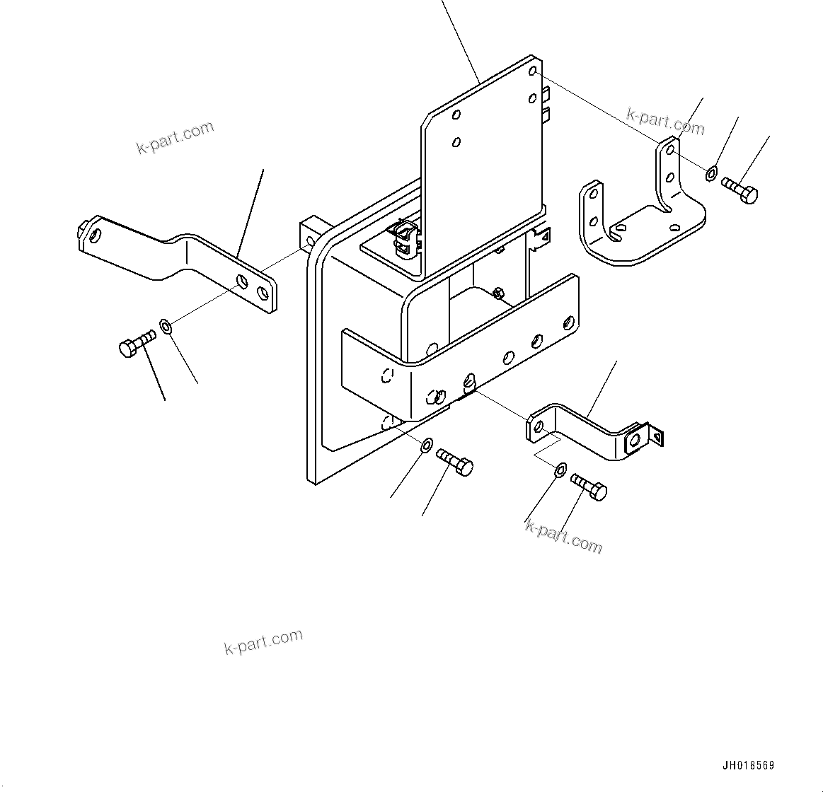 Komatsu parts book diagram for HB365LC-3E0 S/N K75001-UP: ADDITIONAL ACTUATOR PIPING, 2-ADDITIONAL ACTUATOR PIPING, ACCUMULATOR, QUICK COUPLING, WITHOUT BOOM, BRACKET