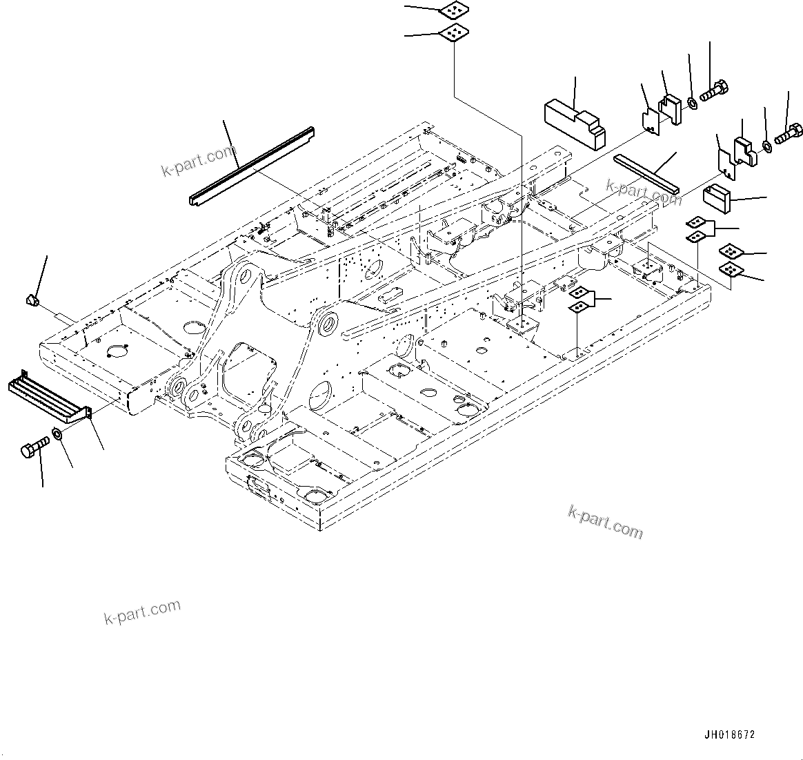 Komatsu parts book diagram for HB365LC-3E0 S/N K75001-UP: REVOLVING FRAME, (2/2)