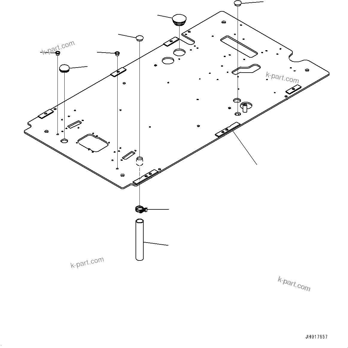 Komatsu parts book diagram for HB365LC-3E0 S/N K75001-UP: CAB, ADDITIONAL ACTUATOR PIPING, ACCUMULATOR, FLOOR, FRAME