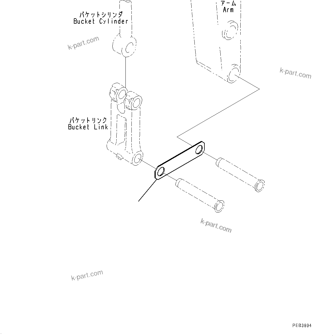 Komatsu parts book diagram for HB365LC-3E0 S/N K75001-UP: SHIPPING PARTS