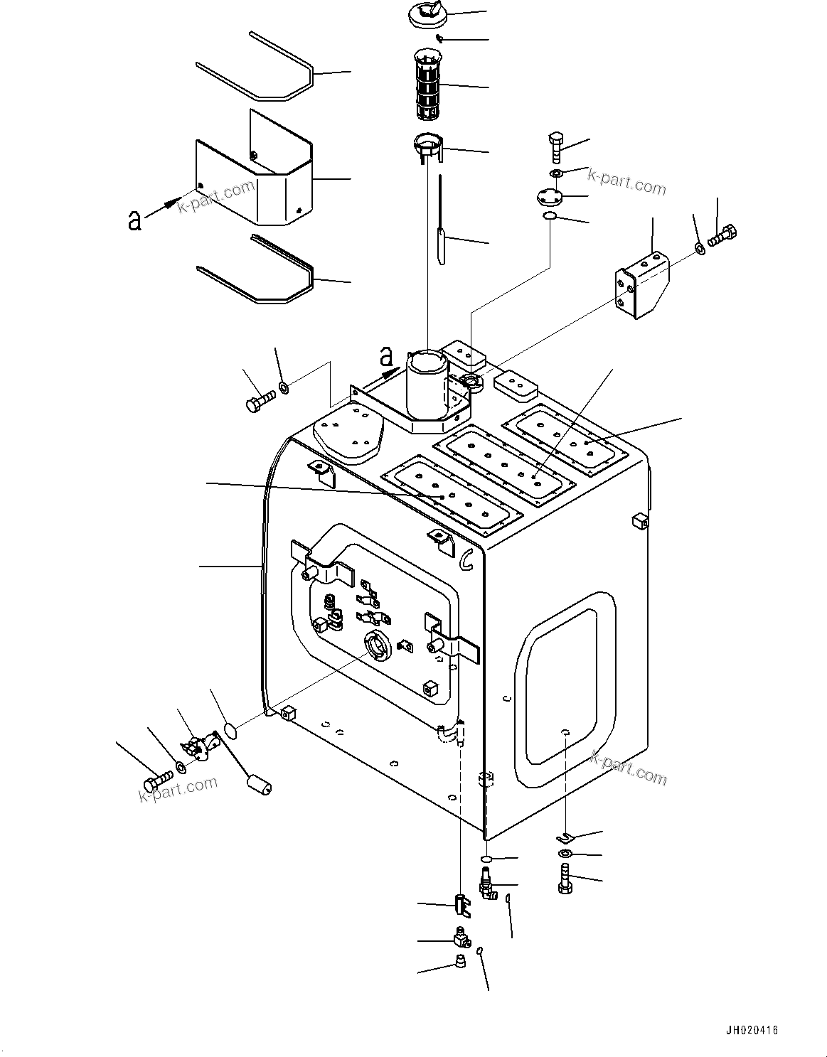 Komatsu parts book diagram for PC290LCI-11E0 S/N 35152-UP: FUEL TANK