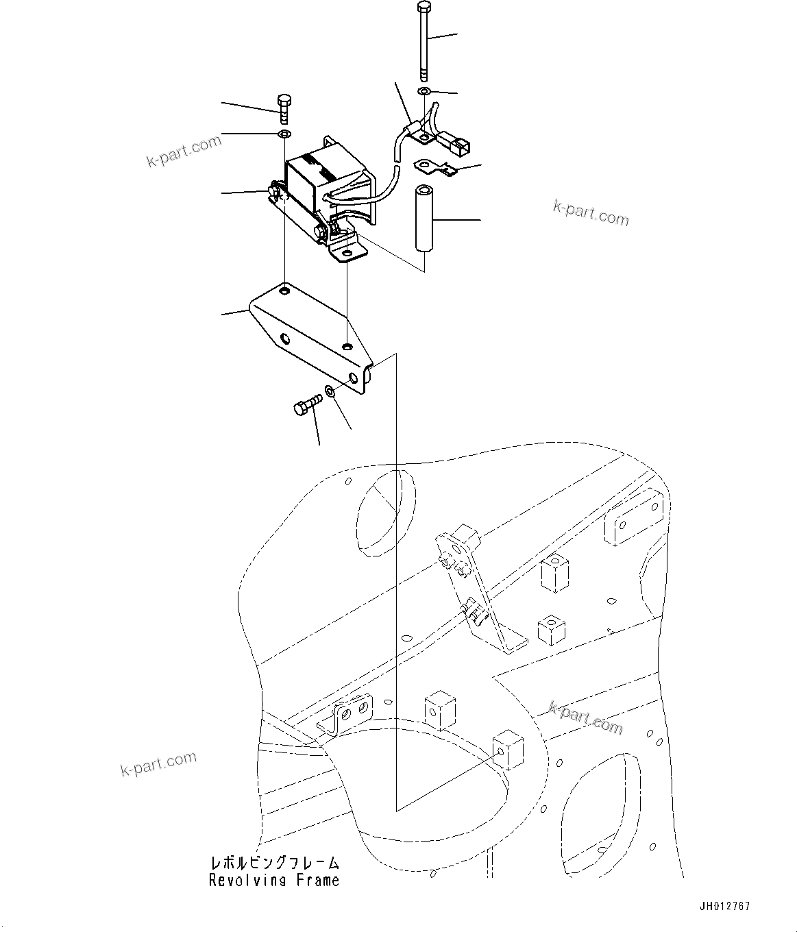 Komatsu parts book diagram for PC290LCI-11E0 S/N 35152-UP: TRAVEL ALARM