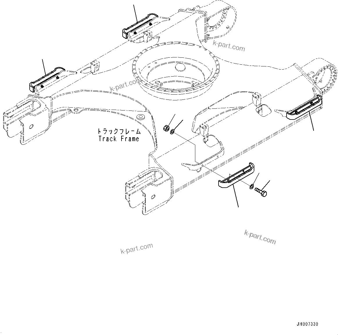 Komatsu parts book diagram for PC290LCI-11E0 S/N 35152-UP: ADDITIONAL TRACK FRAME STEP