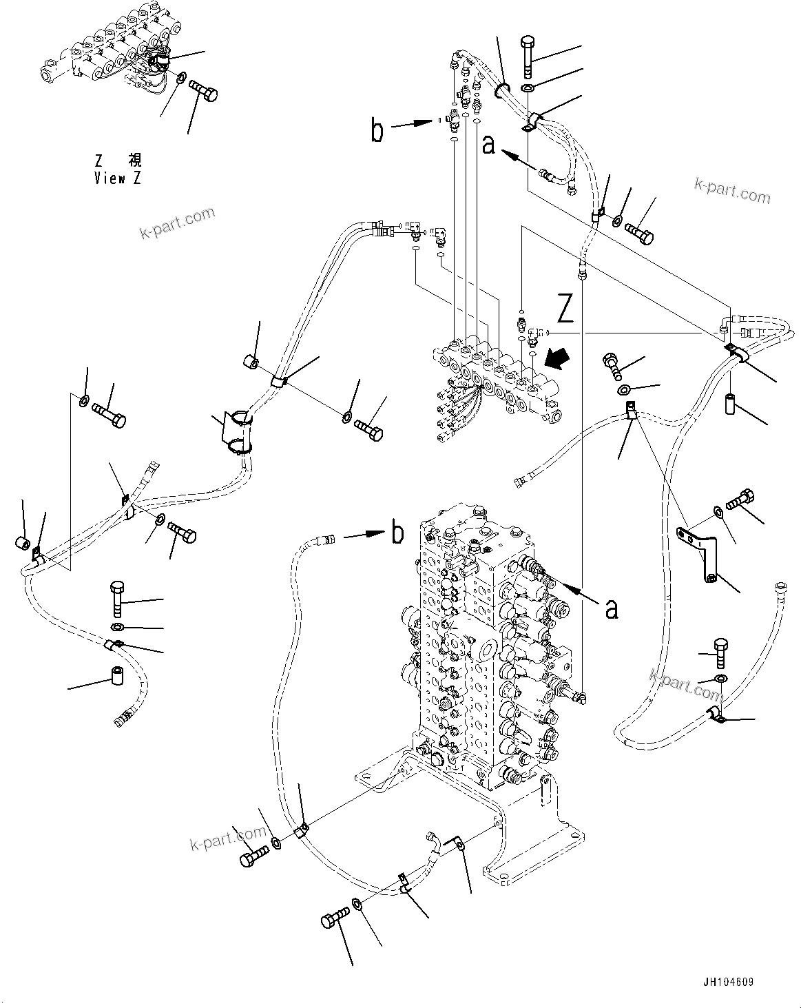 Komatsu parts book diagram for PC360LCI-11E0 S/N 91258-UP: SOLENOID VALVE, CLIP