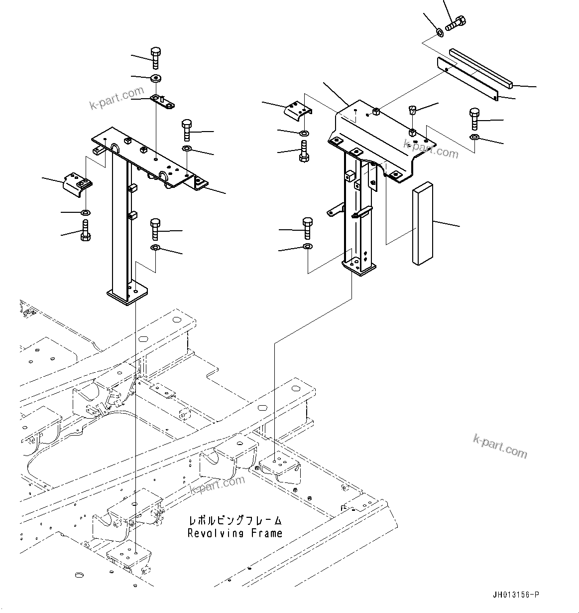 Komatsu parts book diagram for PC360LCI-11E0 S/N 91258-UP: SIDE COVER L.H., (3/3)