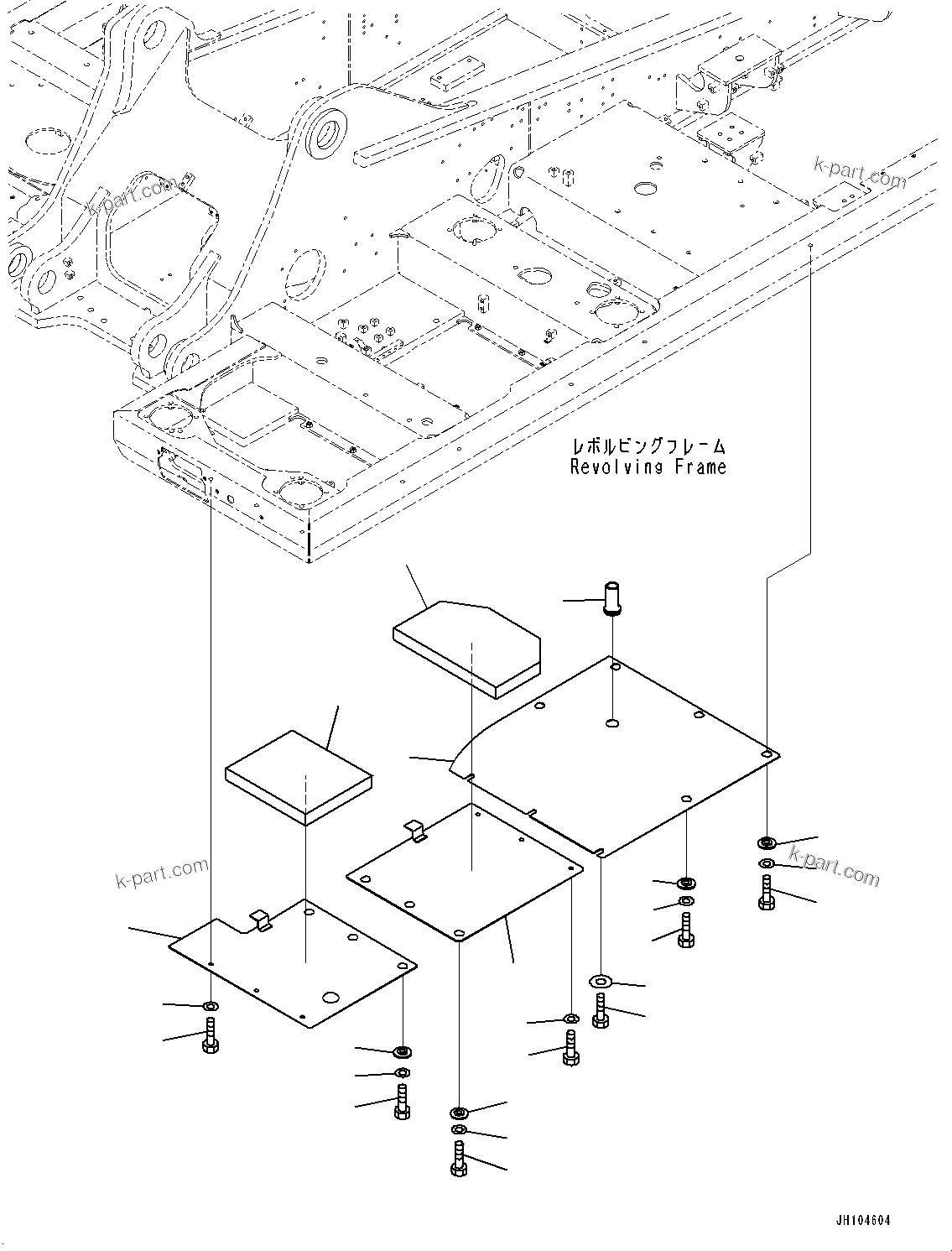 Komatsu parts book diagram for PC360LCI-11E0 S/N 91258-UP: UNDER COVER, (1/3)