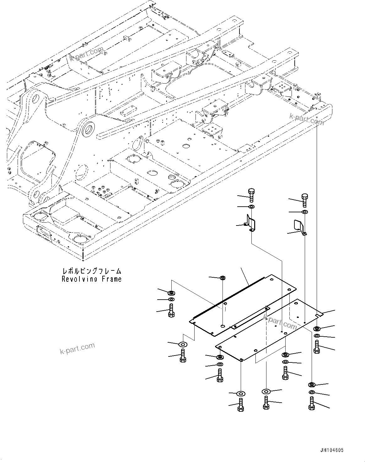 Komatsu parts book diagram for PC360LCI-11E0 S/N 91258-UP: UNDER COVER, (2/3)