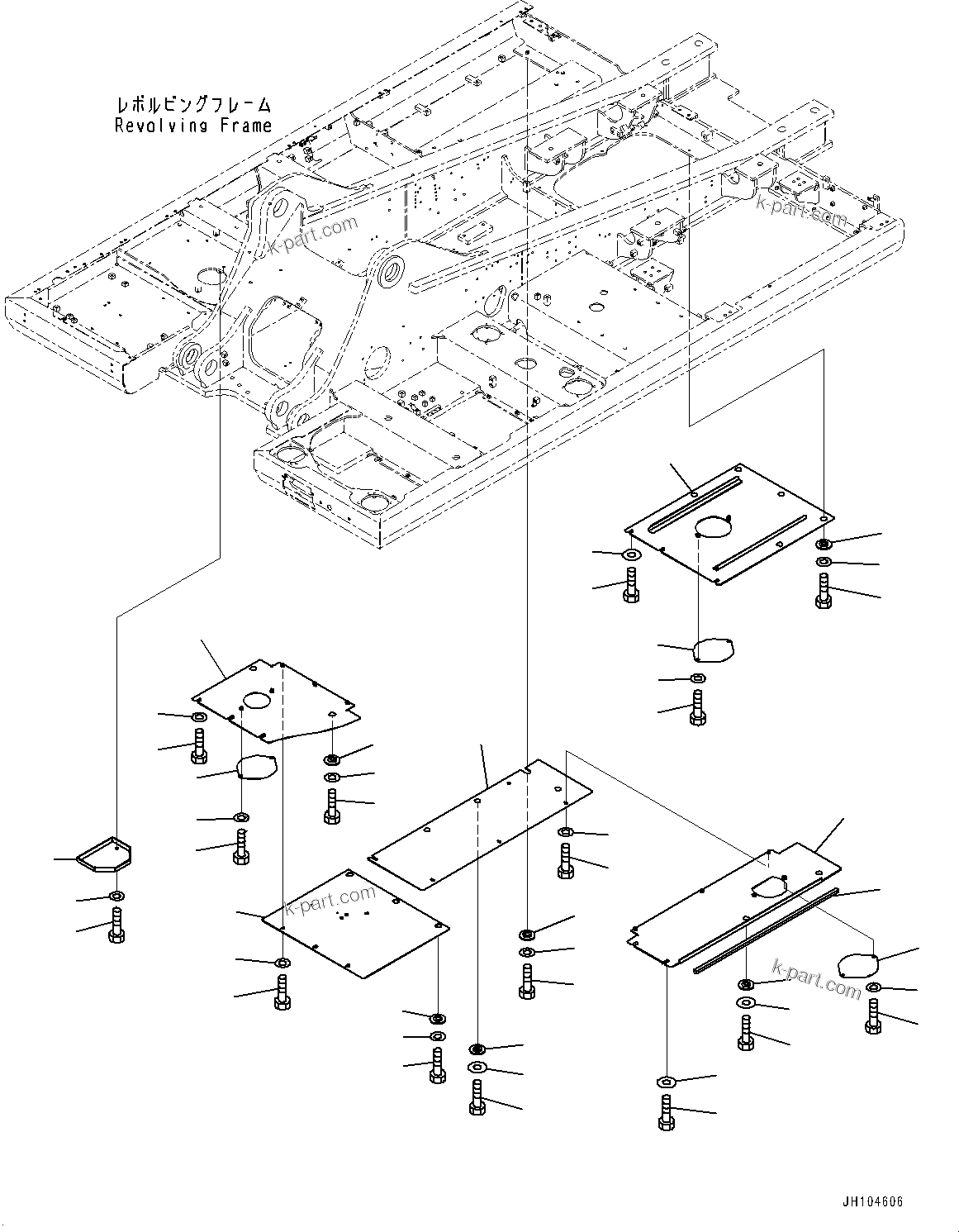 Komatsu parts book diagram for PC360LCI-11E0 S/N 91258-UP: UNDER COVER, (3/3)
