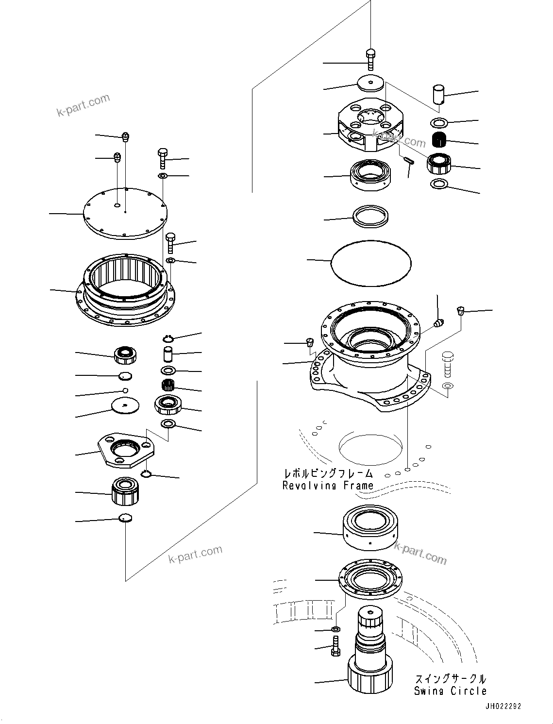 Komatsu parts book diagram for PC360LCI-11E0 S/N 91258-UP: SWING MACHINERY AND MOTOR, SUPPLY ONLY