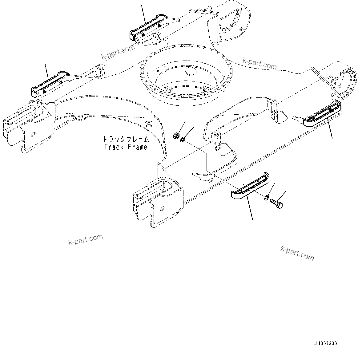 Komatsu parts book diagram for PC360LCI-11E0 S/N 91258-UP: ADDITIONAL TRACK FRAME STEP