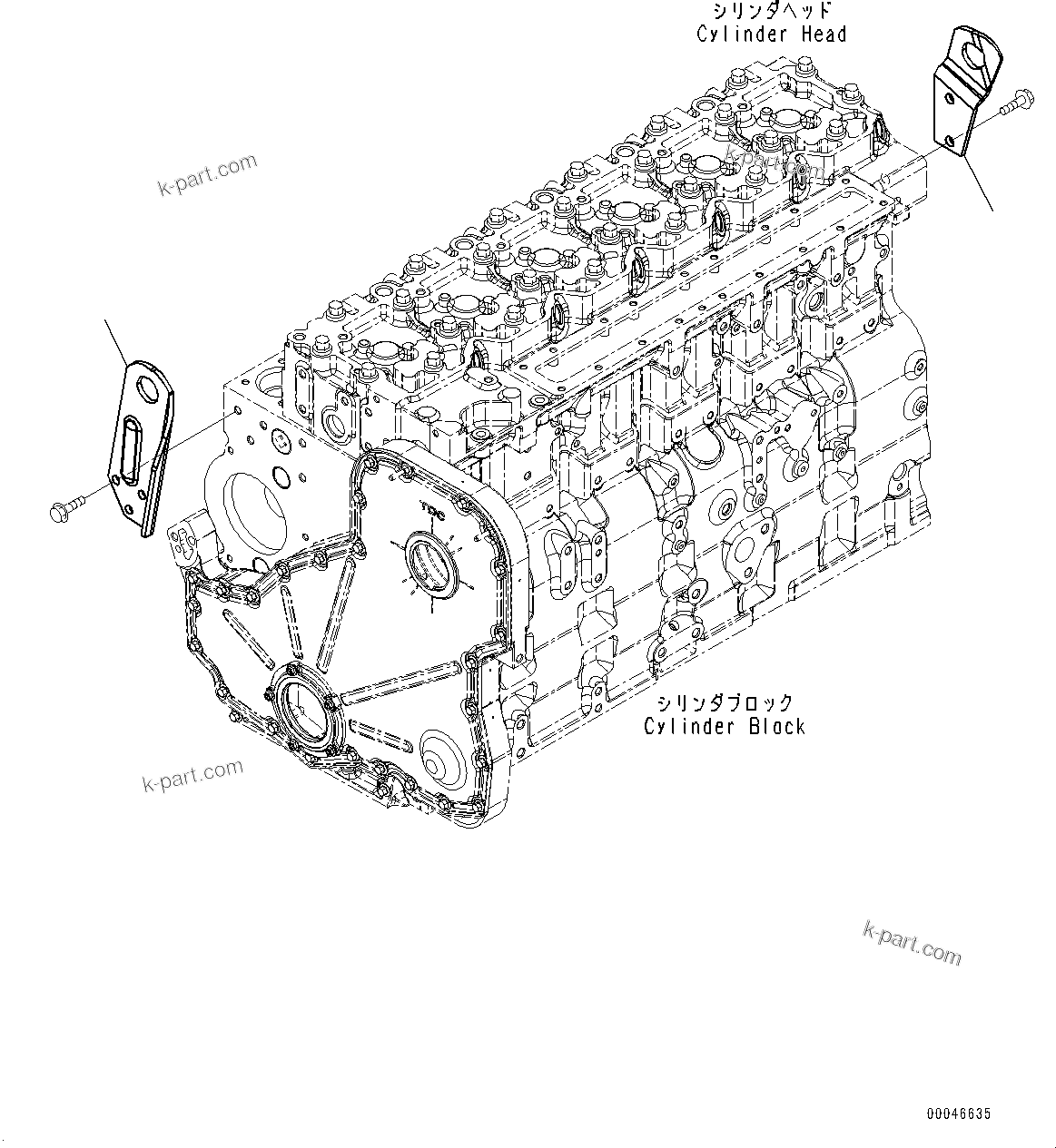 Komatsu parts book diagram for SAA6D114E-6B S/N 26910063-UP (For PC360LCI-11E0): LIFTING ARRANGEMENT