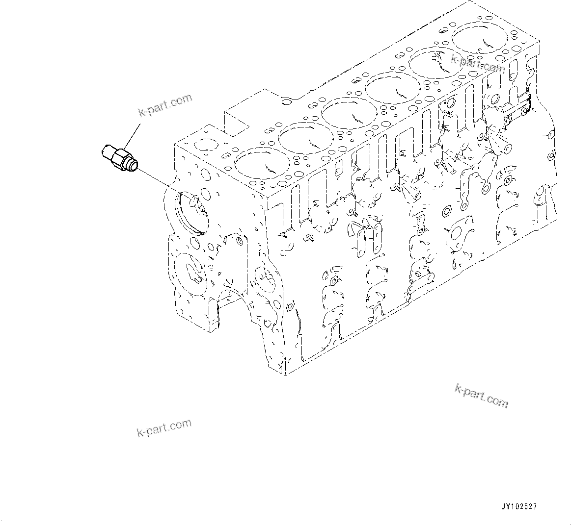 Komatsu parts book diagram for SAA6D114E-6B S/N 26910063-UP (For PC360LCI-11E0): WATER PIPING
