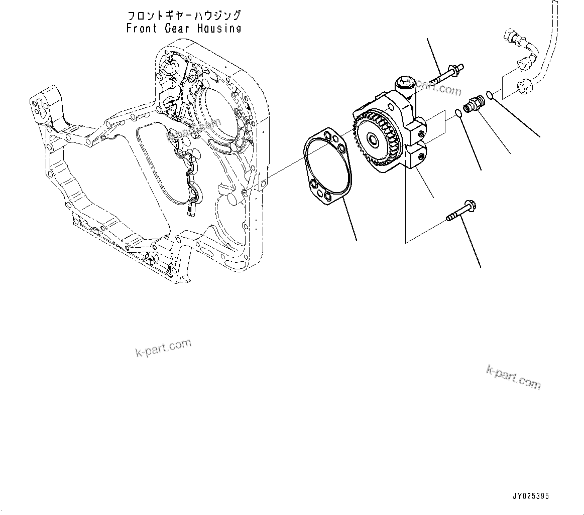 Komatsu parts book diagram for SAA6D114E-6B S/N 26910063-UP (For PC360LCI-11E0): HYDRAULIC PUMP