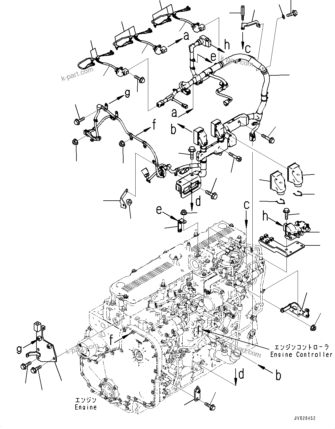 Komatsu parts book diagram for SAA6D114E-6B S/N 26910063-UP (For PC360LCI-11E0): WIRING HARNESS