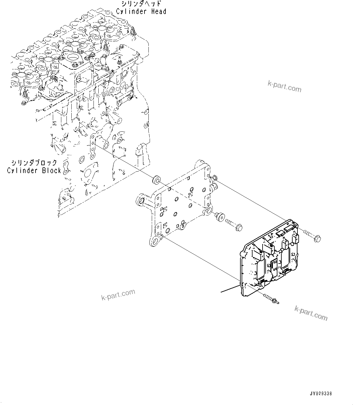 Komatsu parts book diagram for SAA6D114E-6B S/N 26910063-UP (For PC360LCI-11E0): ENGINE CONTROLLER, FOR JAPAN EXHAUST EMISSIONS 2014 REGULATIONS