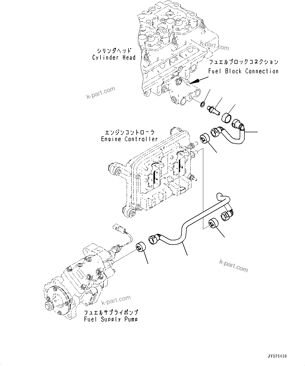 Komatsu parts book diagram for SAA6D114E-6B S/N 26910063-UP (For PC360LCI-11E0): ENGINE CONTROLLER RELATED PARTS