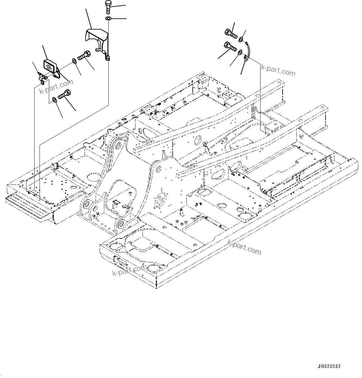 Komatsu parts book diagram for PC210LCI-11E0 S/N 503996-UP: ELECTRIC WIRING HARNESS, WORKING LAMP