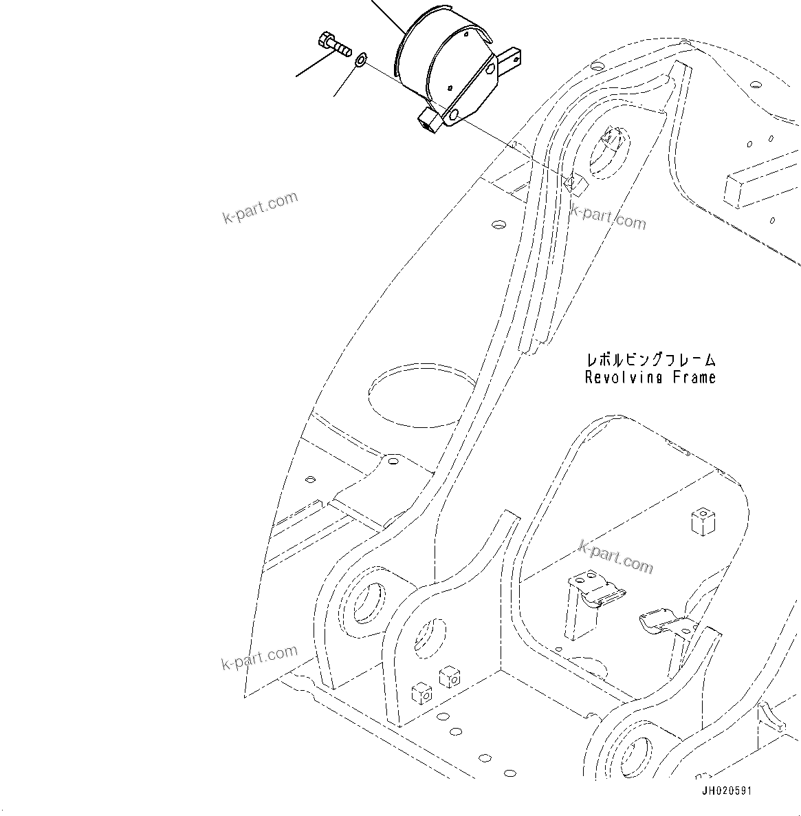 Komatsu parts book diagram for PC210LCI-11E0 S/N 503996-UP: ELECTRIC WIRING HARNESS, BOOM ENCODER (1/2)