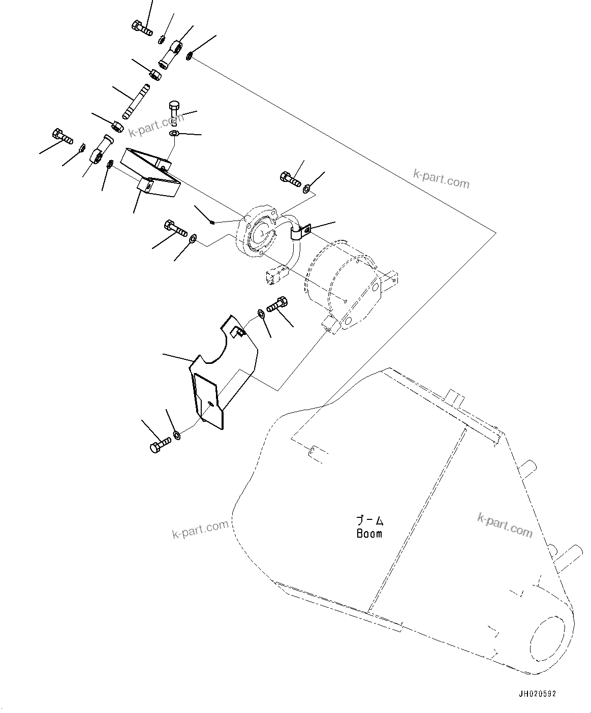 Komatsu parts book diagram for PC210LCI-11E0 S/N 503996-UP: ELECTRIC WIRING HARNESS, BOOM ENCODER (2/2)