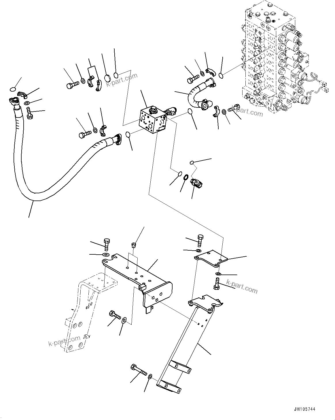 Komatsu parts book diagram for PC210LCI-11E0 S/N 503996-UP: ATTACHMENT PIPING, MAIN PIPING, L.H.