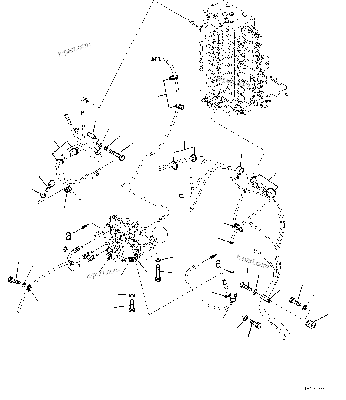 Komatsu parts book diagram for PC210LCI-11E0 S/N 503996-UP: SOLENOID VALVE, MOUNTING