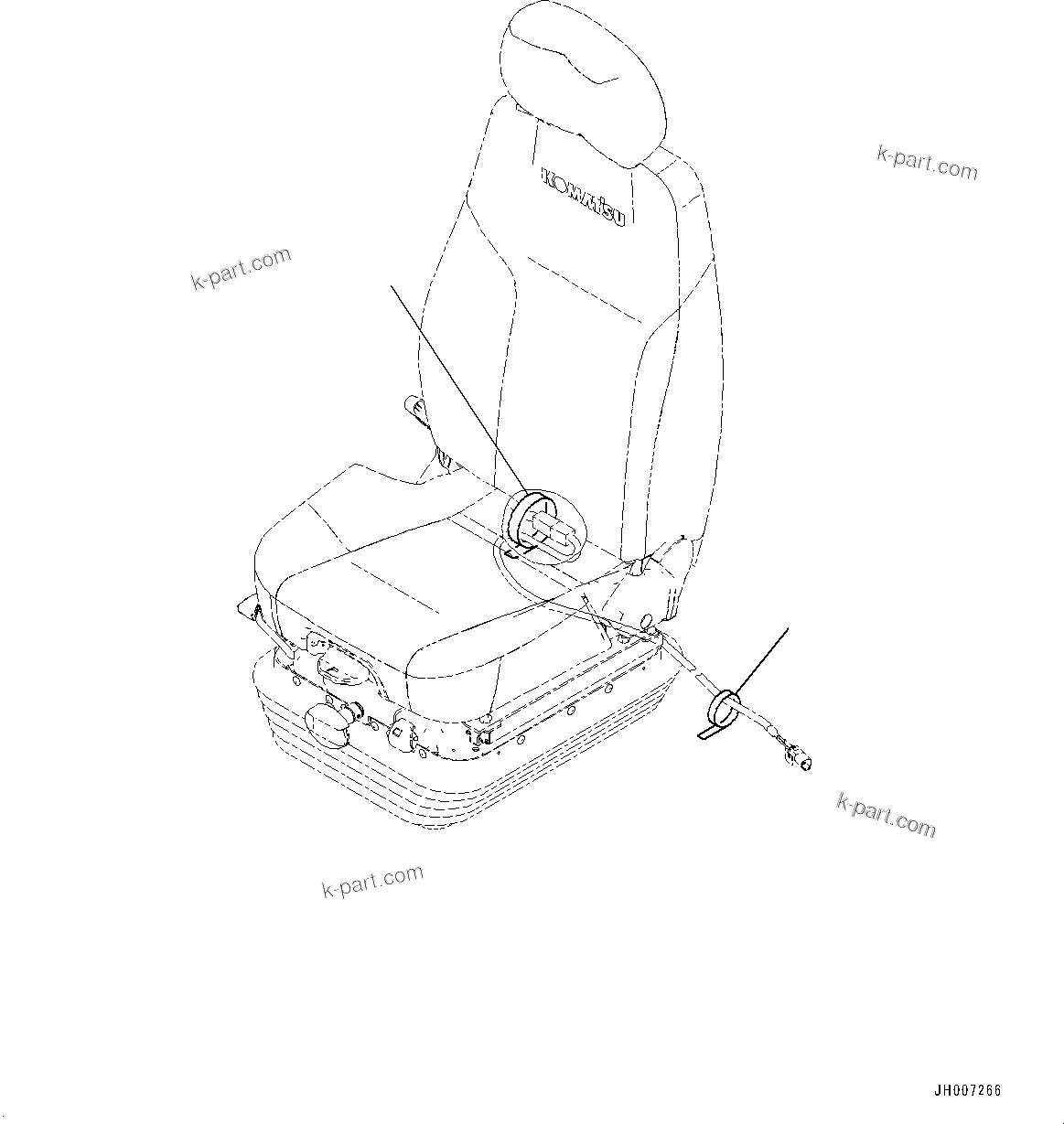 Komatsu parts book diagram for PC210LCI-11E0 S/N 503996-UP: OPERATORґS SEAT, (2/2)