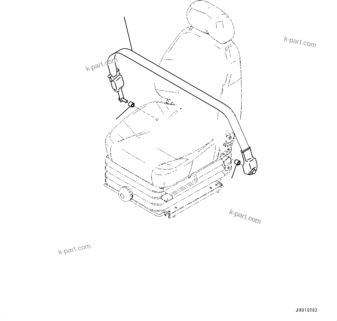 Komatsu parts book diagram for PC210LCI-11E0 S/N 503996-UP: SEAT BELT