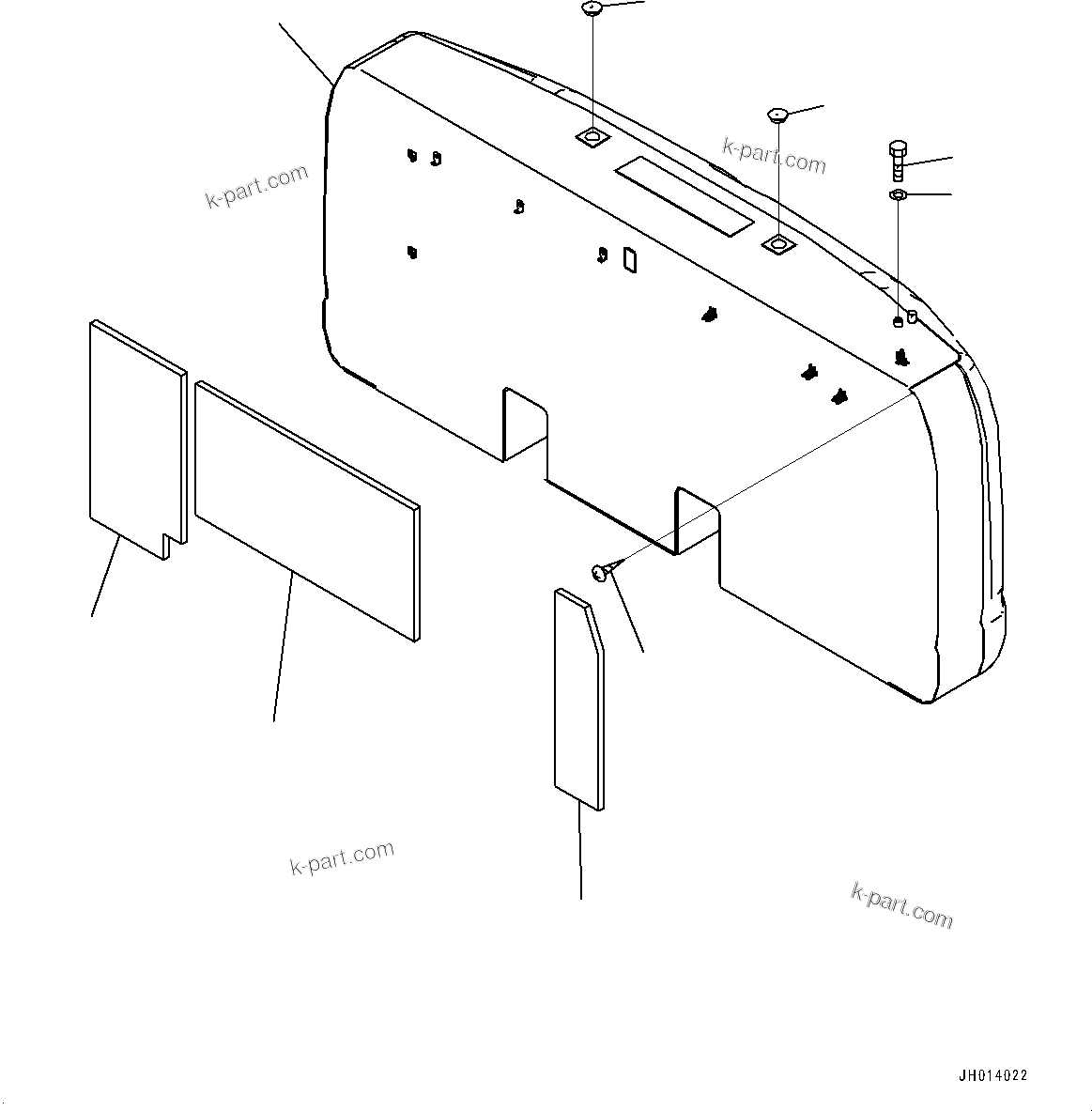 Komatsu parts book diagram for PC210LCI-11E0 S/N 503996-UP: COUNTERWEIGHT, 3830KG