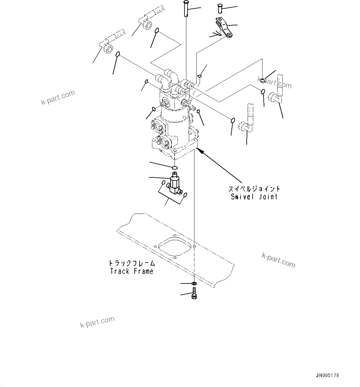 Komatsu parts book diagram for PC210LCI-11E0 S/N 503996-UP: SWIVEL JOINT, RELATED PARTS