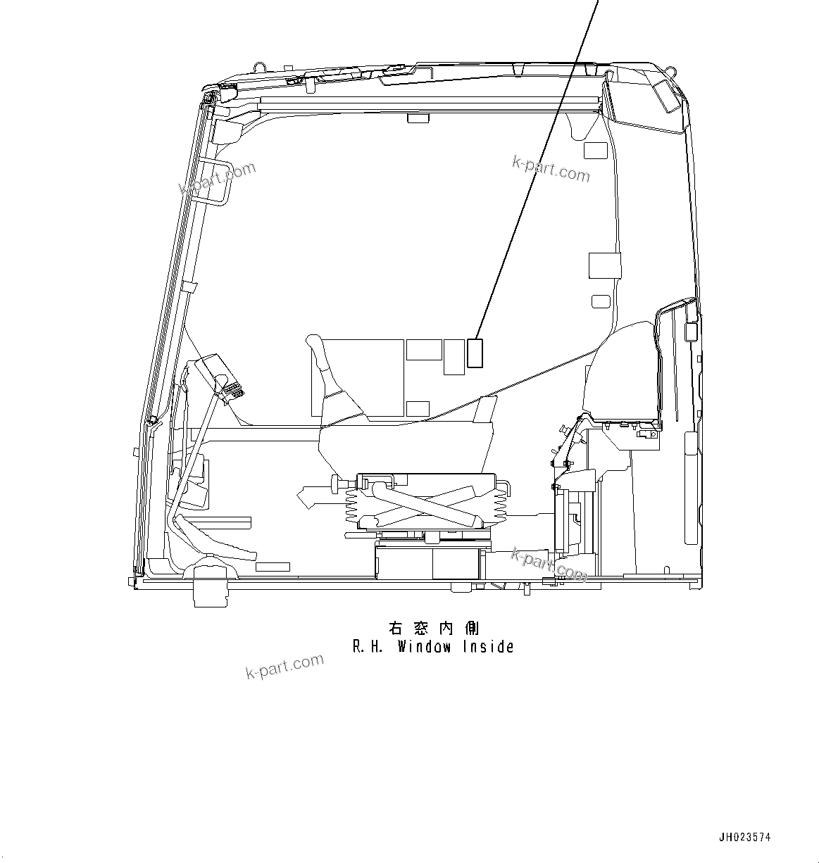 Komatsu parts book diagram for PC210LCI-11E0 S/N 503996-UP: SEAT BELT WEARING PLATE