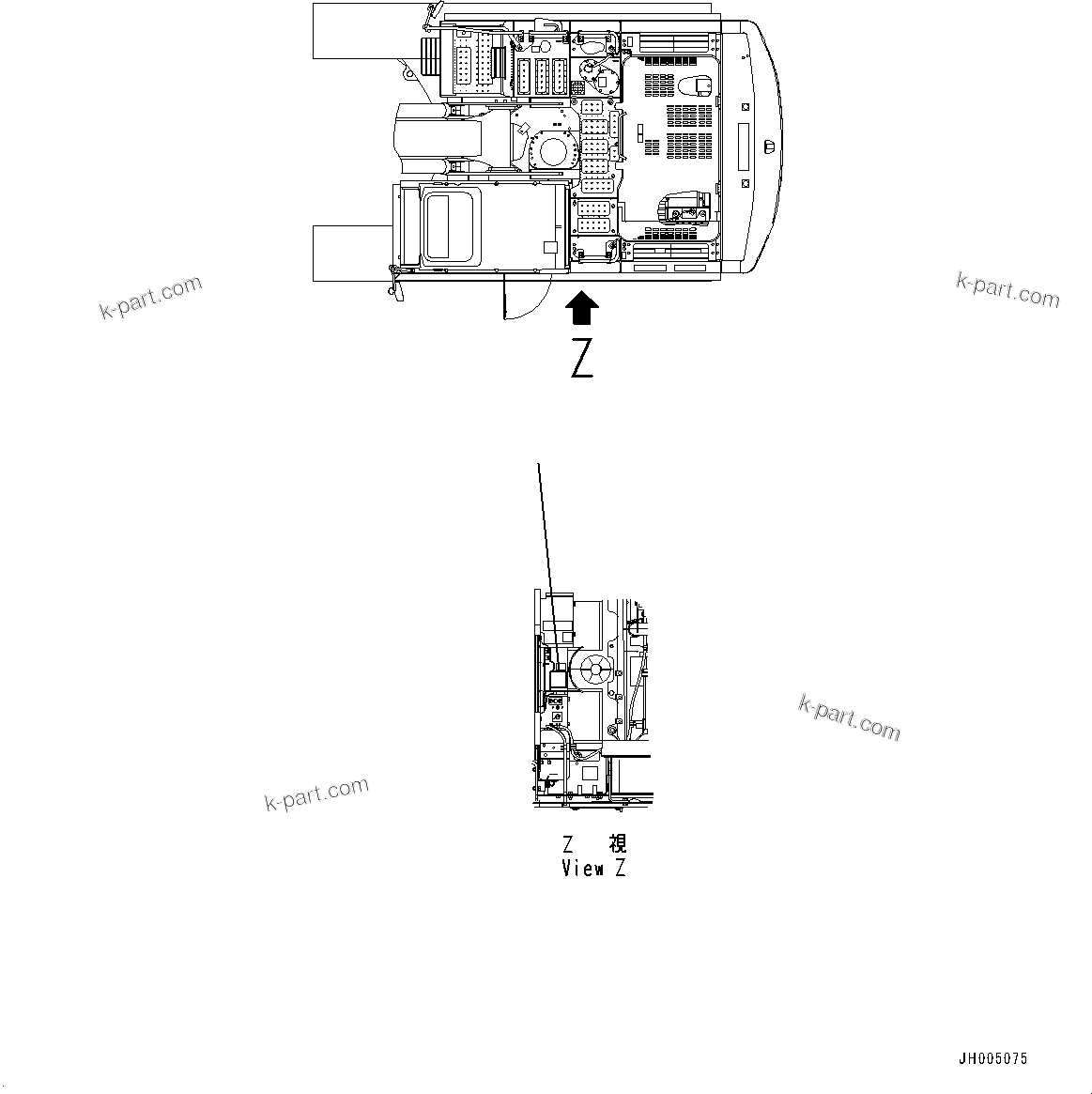 Komatsu parts book diagram for PC210LCI-11E0 S/N 503996-UP: PLATES, AIR CLEANER