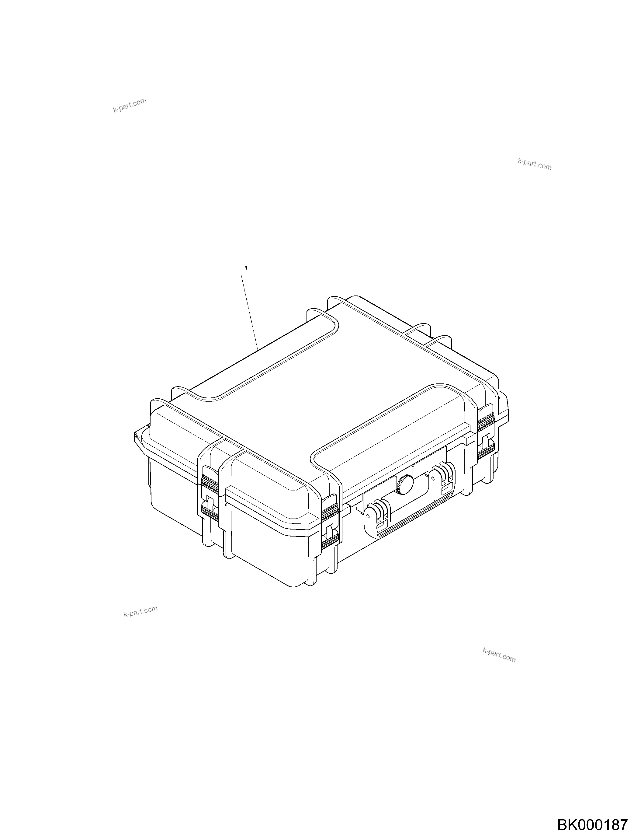 Komatsu parts book diagram for PC210LCI-11E0 S/N 503996-UP: CARRY CASE