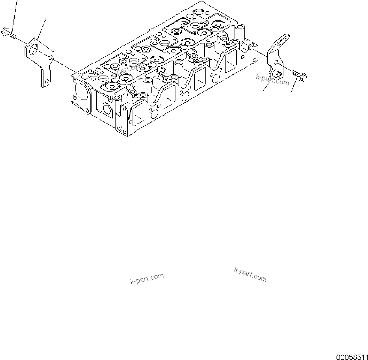 Komatsu parts book diagram for PC118MR-8 S/N F00003 AND UP: LIFTING BRACKET