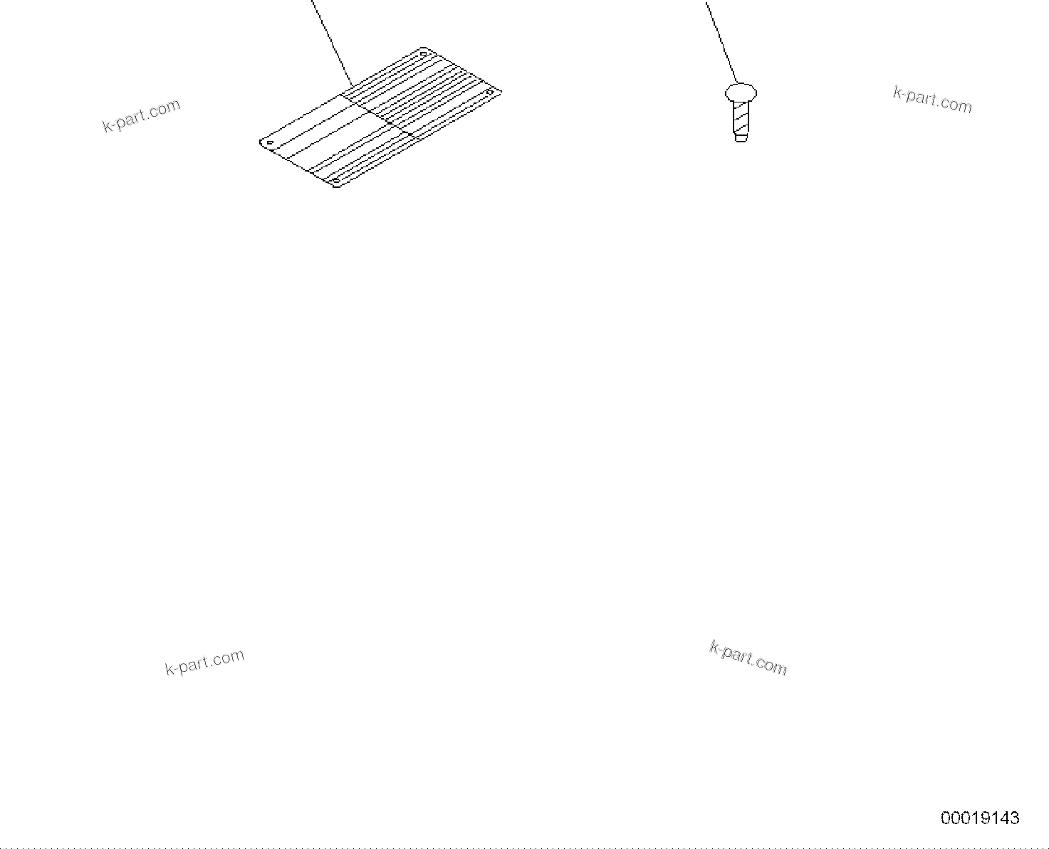 Komatsu parts book diagram for PC118MR-8 S/N F00003 AND UP: ENGINE NAME PLATE