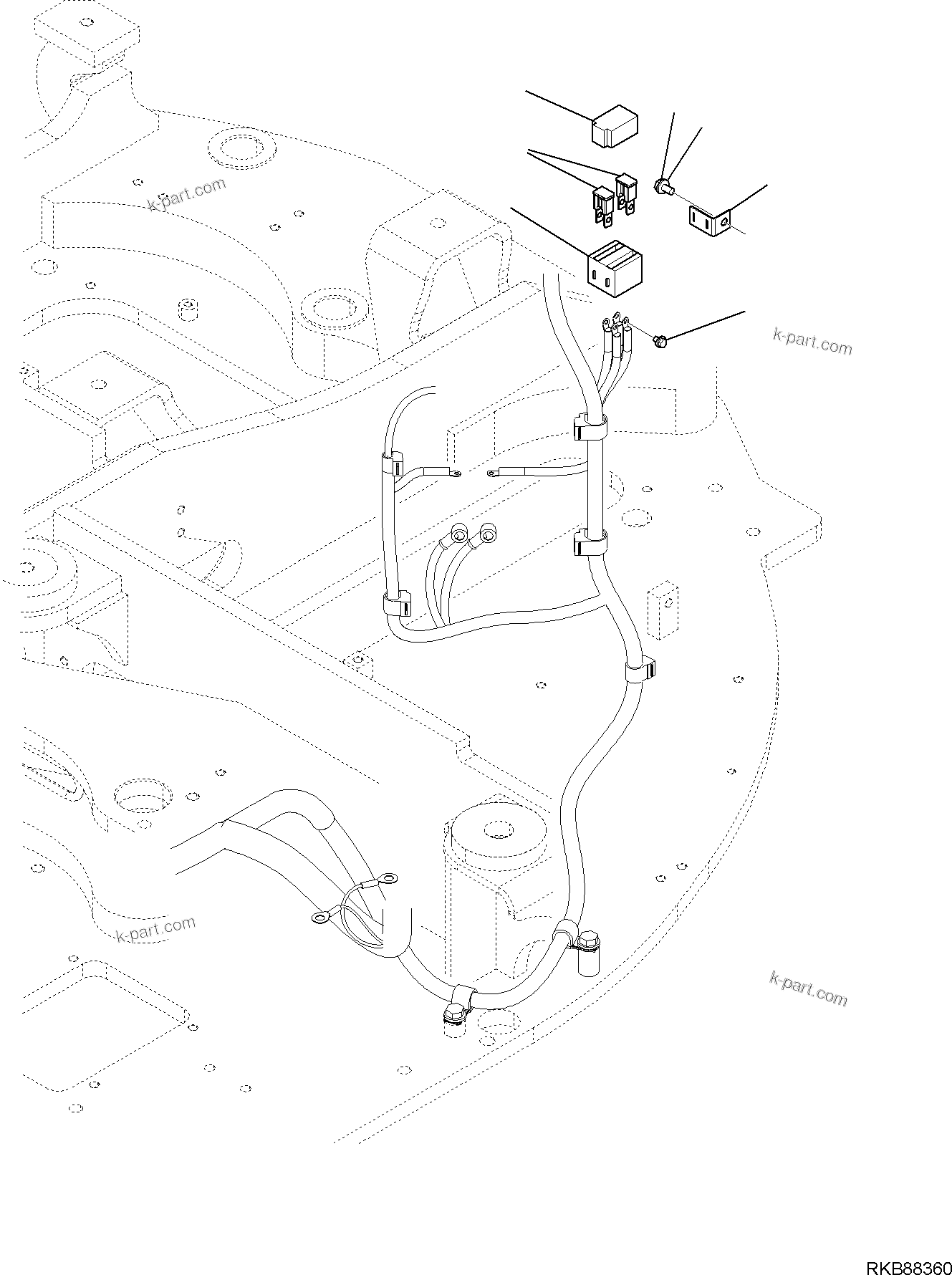 Komatsu parts book diagram for PC118MR-8 S/N F00003 AND UP: ELECTRIC WIRING, FUSE HOLDER