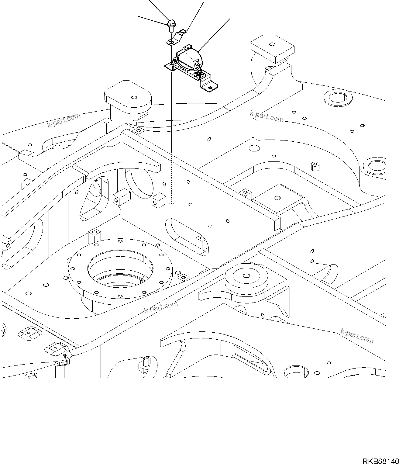 Komatsu parts book diagram for PC118MR-8 S/N F00003 AND UP: TRAVEL ALARM