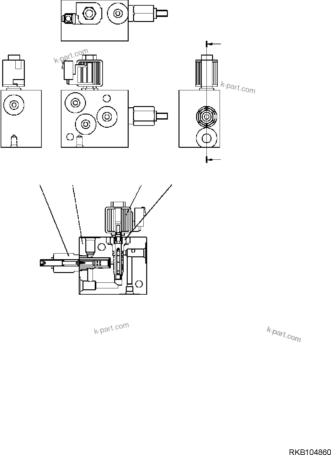 Komatsu parts book diagram for PC118MR-8 S/N F00003 AND UP: QUICK COUPLER CIRCUIT, FOR MACHINE WITH VARIABLE 2-PIECE BOOM (2/2)