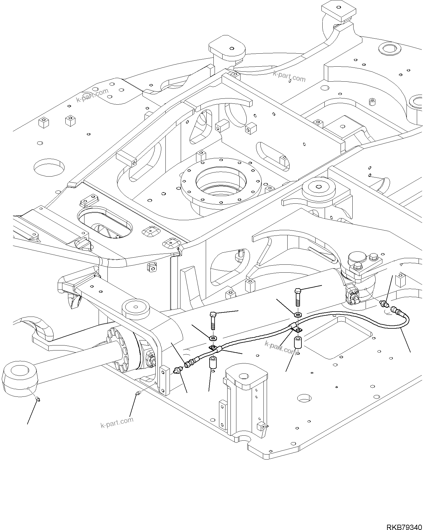 Komatsu parts book diagram for PC118MR-8 S/N F00003 AND UP: SWING CIRCLE LUBRICATING
