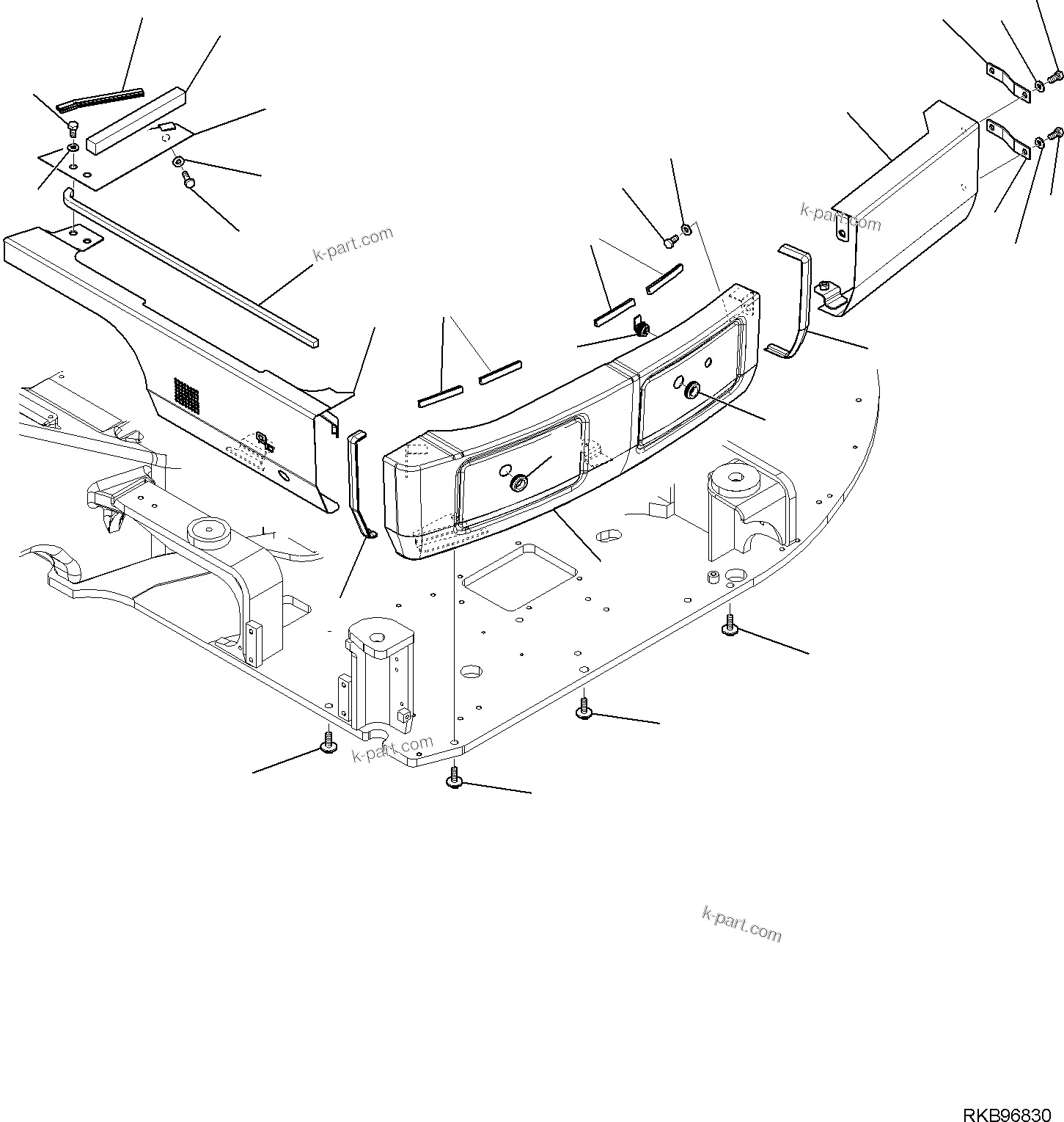 Komatsu parts book diagram for PC118MR-8 S/N F00003 AND UP: SIDE COVER, LEFT SIDE, (DECK COVER AND FLOOR COVER)