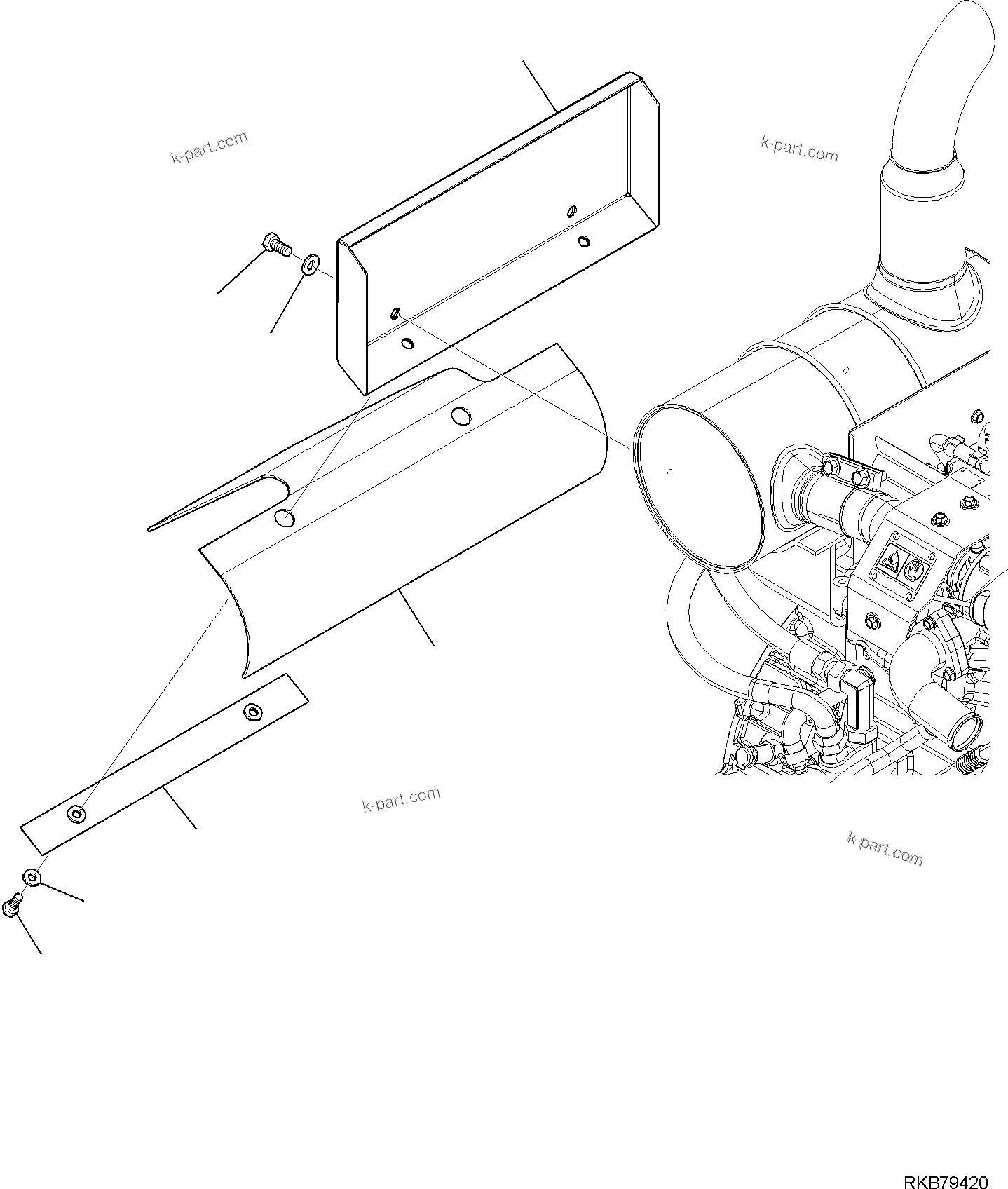 Komatsu parts book diagram for PC118MR-8 S/N F00003 AND UP: SIDE COVER, RIGHT SIDE, (3/3)