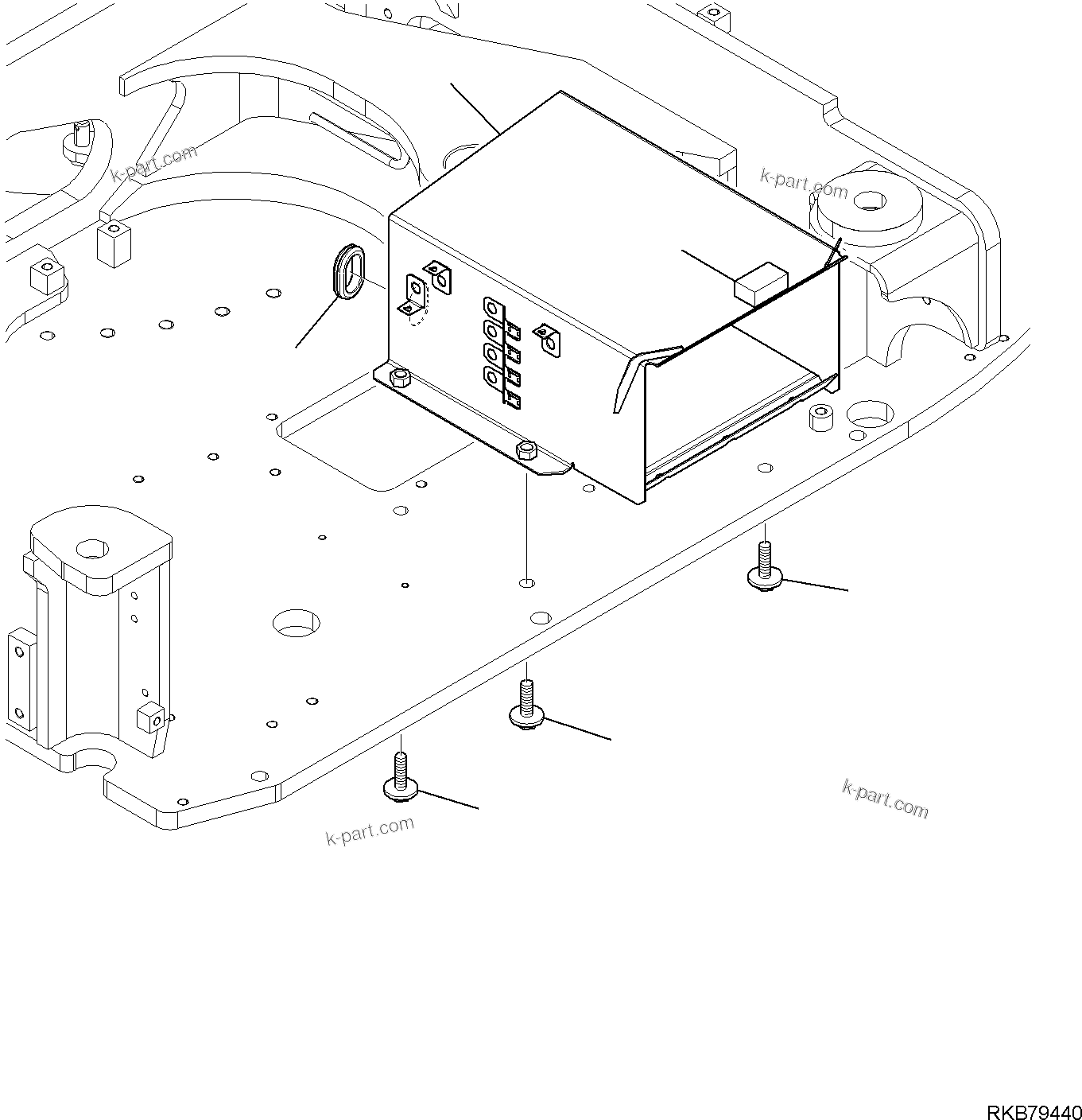 Komatsu parts book diagram for PC118MR-8 S/N F00003 AND UP: TOOL BOX