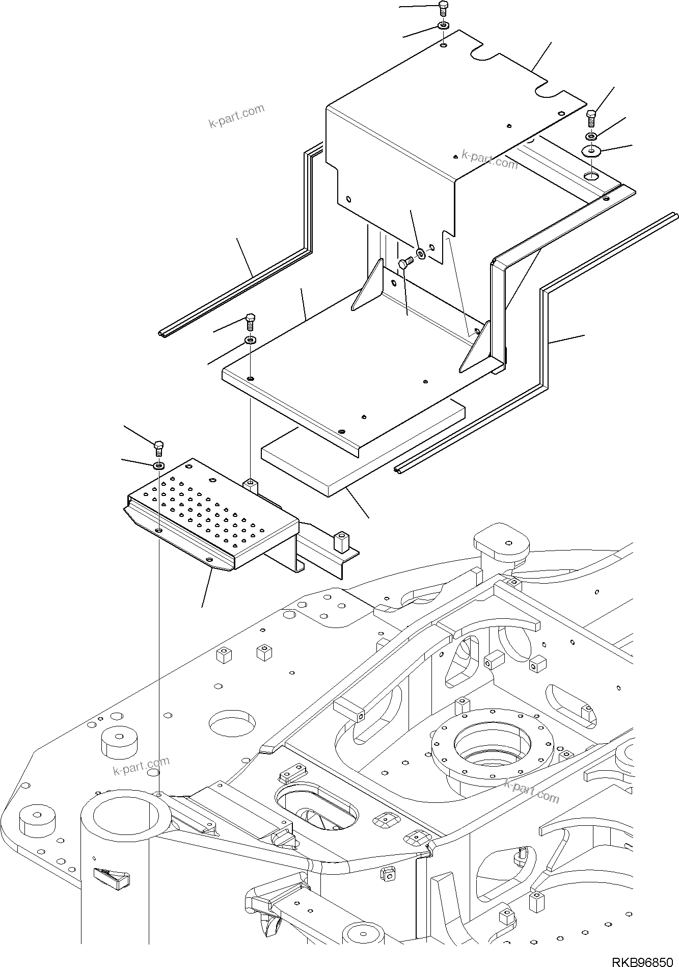 Komatsu parts book diagram for PC118MR-8 S/N F00003 AND UP: FRONT COVER, (2/2)