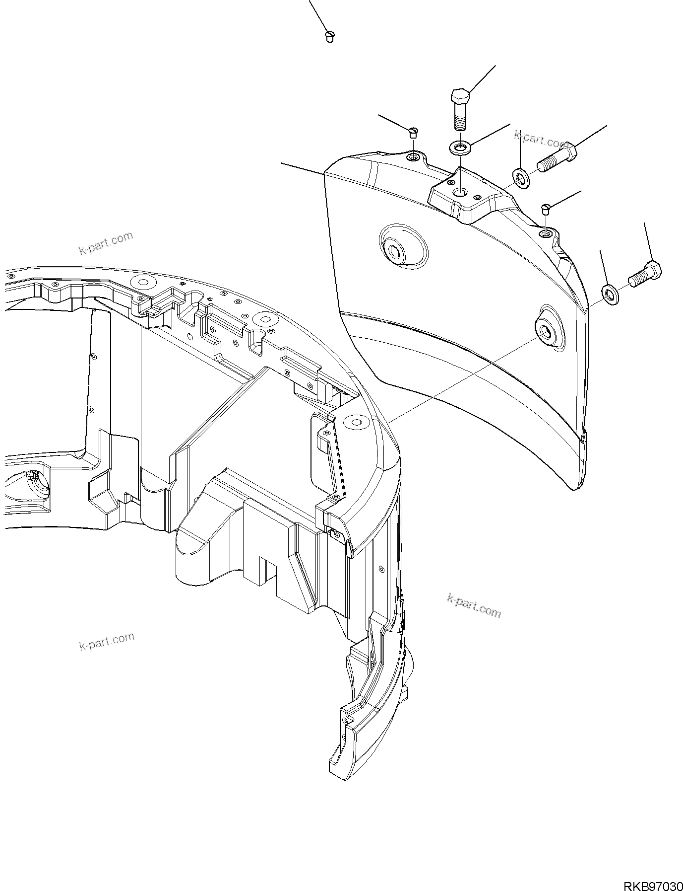 Komatsu parts book diagram for PC118MR-8 S/N F00003 AND UP: ADDITIONAL COUNTERWEIGHT
