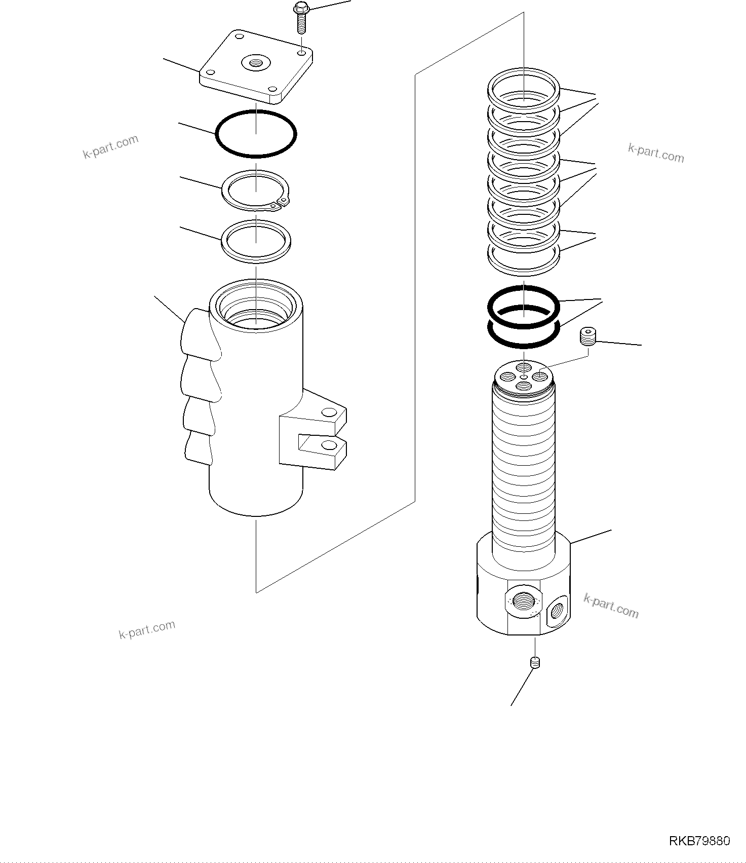 Komatsu parts book diagram for PC118MR-8 S/N F00003 AND UP: SWIVEL JOINT, INNER PARTS