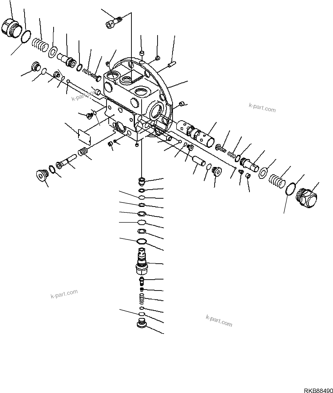 Komatsu parts book diagram for PC118MR-8 S/N F00003 AND UP: TRAVEL MOTOR AND FINAL DRIVE, TRAVEL MOTOR, INNER PARTS (3/3)