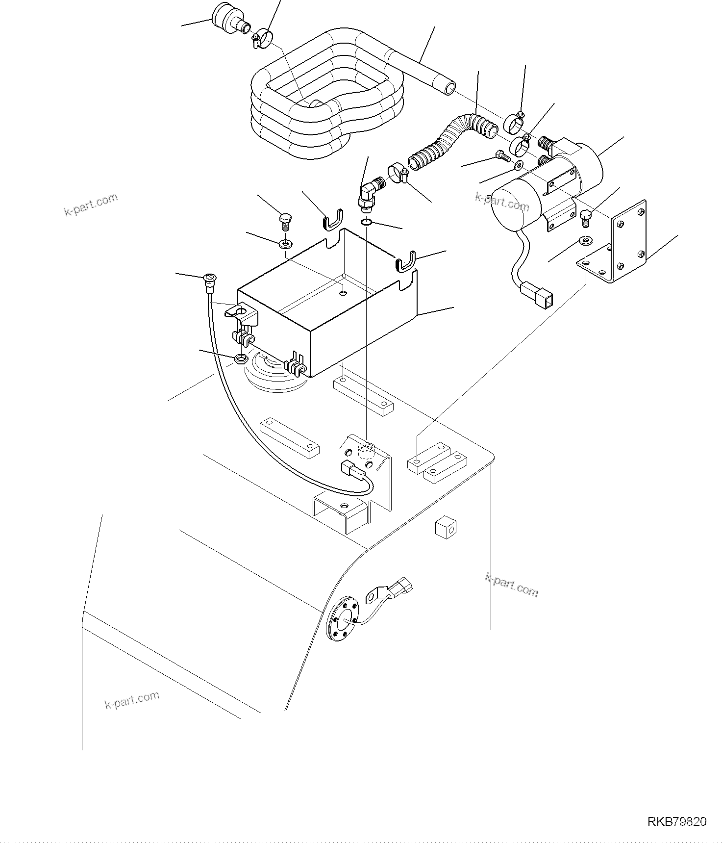 Komatsu parts book diagram for PC118MR-8 S/N F00003 AND UP: REFUELLING PUMP