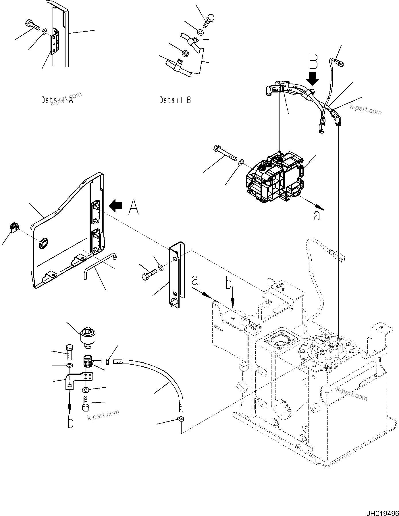 Komatsu parts book diagram for PC170LC-11 S/N F40001 AND UP: DEF TANK, SUPPLY MODULE MOUNTING