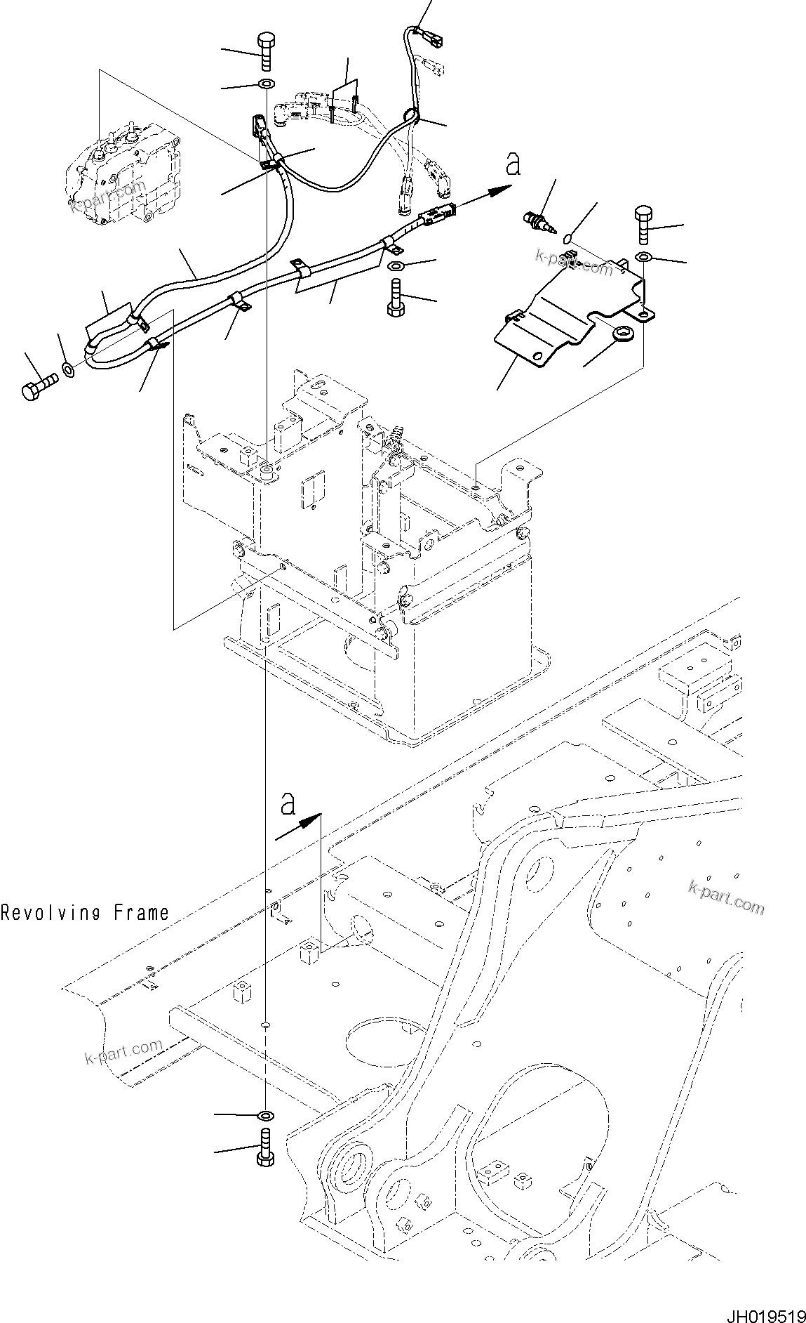 Komatsu parts book diagram for PC170LC-11 S/N F40001 AND UP: DEF TANK, DEF PRESSURE HOSE